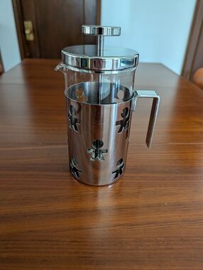 Alessi French Press Coffee Maker King Kong Design Chrome Gingerbread Pre Owned